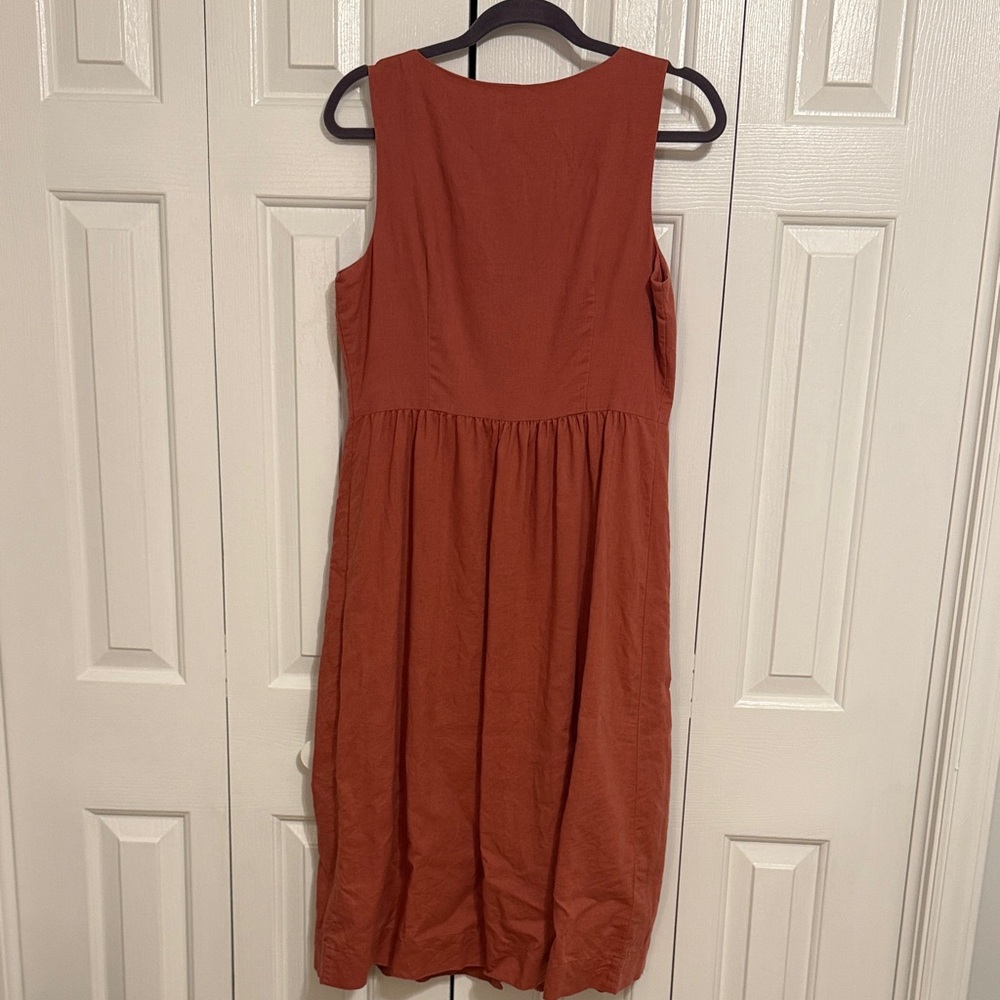 GAP Button-Front Midi Dress with Pockets - Picture 6 of 7